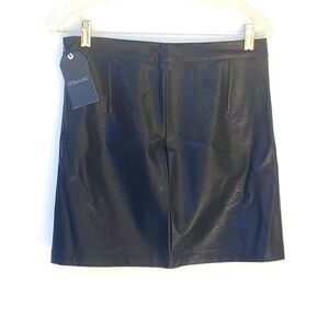 New Leather Snake Print Mini Skirt M